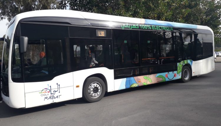 اختبار  أول حافلة كهربائية بالكامل بالرباط