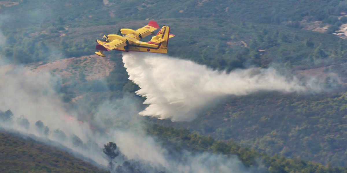 الجيش يستعين بطائرتي "كنادير" لتطويق حرائق غابات نواحي تاونات