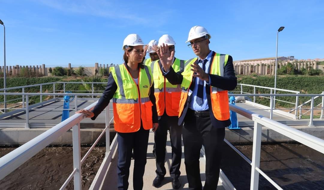 بنعلي تقوم بزيارة لمحطة معالجة المياه العادمة لمدينة سلا