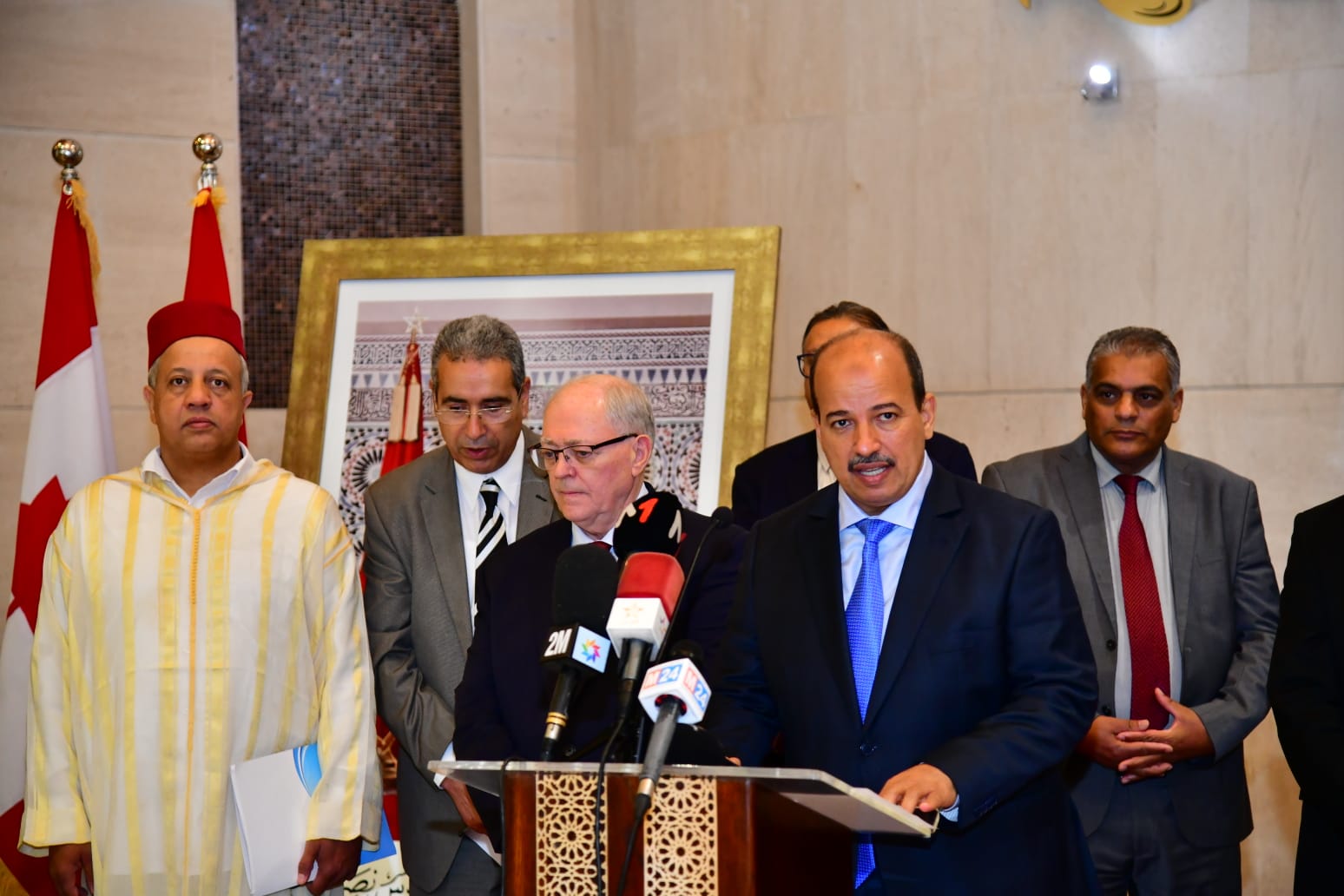 مباحثات تجمع ميارة مع رئيس مجلس الشيوخ الكندي بالرباط