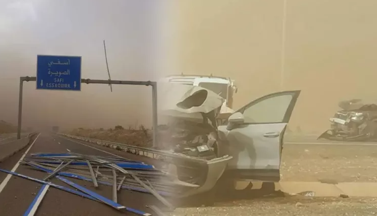 رياح قوية وغبار بشمال وشرق المملكة.. "الطرق السيارة" تحذر السائقين