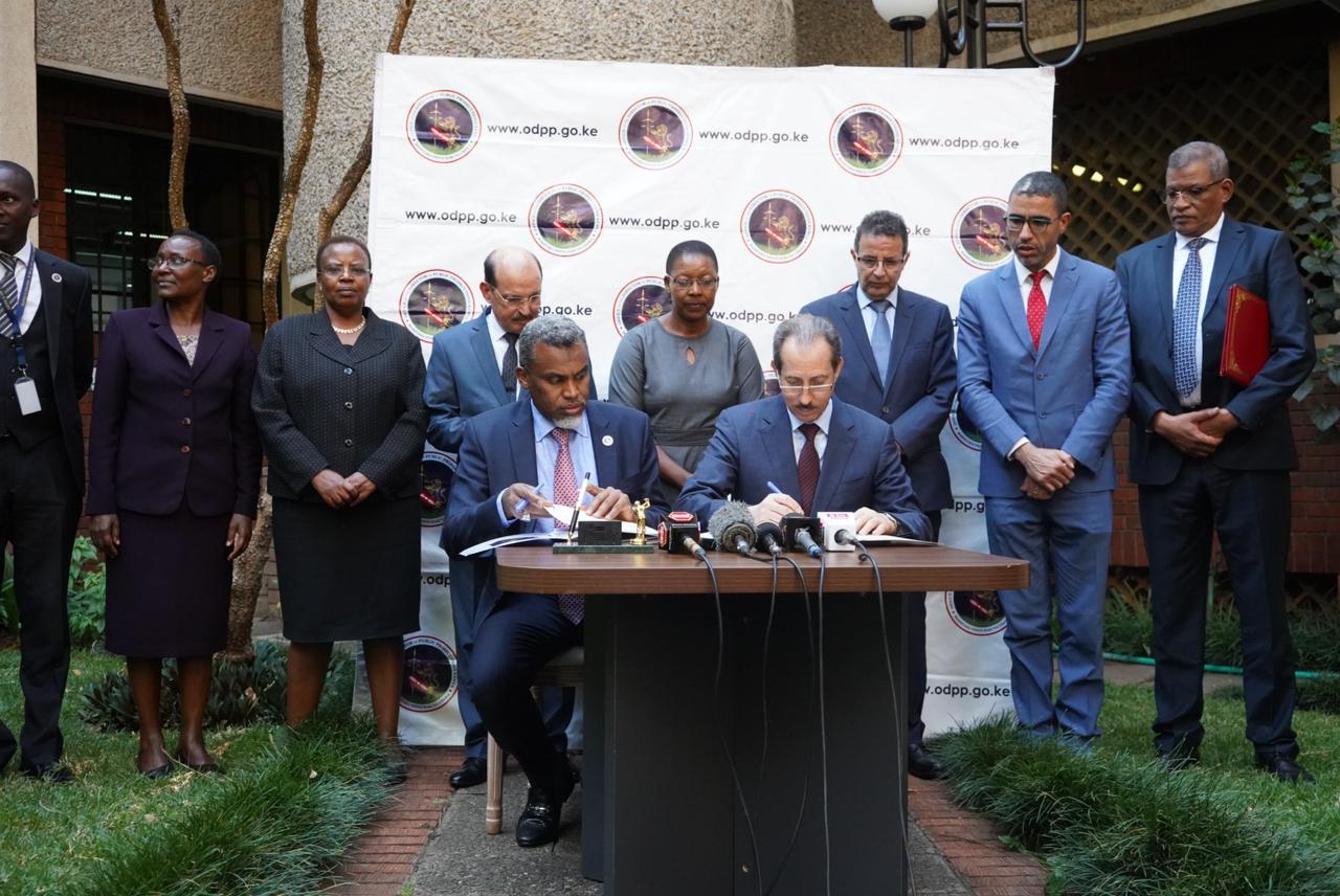 رئاسة النيابة العامة توقع مذكرة تفاهم مع نظيرتها الكينية