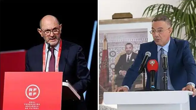 رئيس الاتحاد الإسباني يلتقي لقجع للدفاع عن "نهائي البرنابيو"